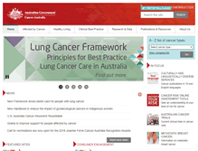 Tablet Screenshot of canceraustralia.gov.au